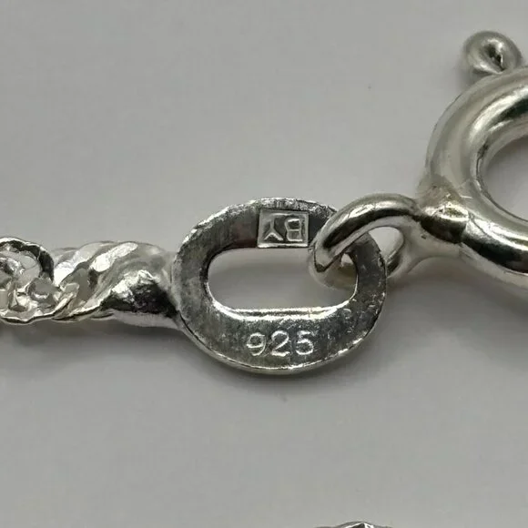 925 Silver Rope Chain Bracelet - Picture 5 of 8